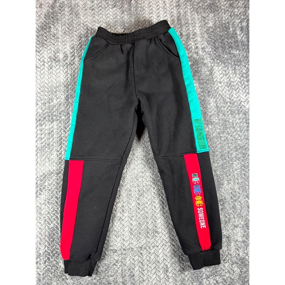 Of Somebody Someone Sweatpants Boys 20W Black Red Robot Comfort‎ Elastic Waist
